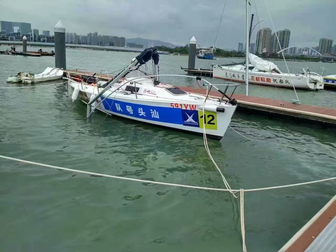 台风过后的游艇码头 台风过后的游艇码头